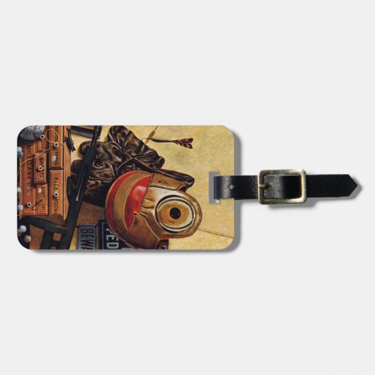 男の子のおもちゃの静物画 ラゲッジタグ (正面横)