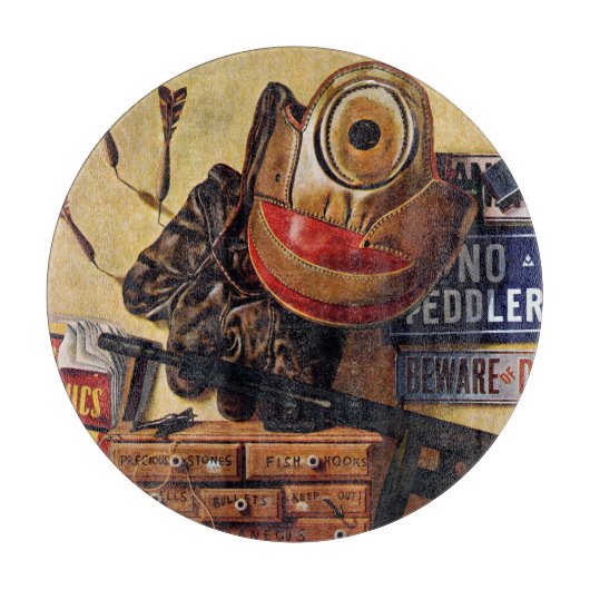 男の子のおもちゃの静物 カッティングボード (正面)