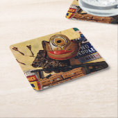 男の子のおもちゃの静物 スクエアペーパーコースター (アングル)