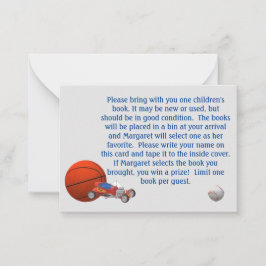 男の子のおもちゃをテーマにしたシャワーゲーム アドバイスカード