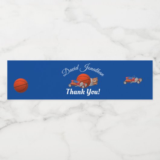 男の子のおもちゃをテーマにした赤ちゃんシャワー ペットボトルラベル (シングルラベル)