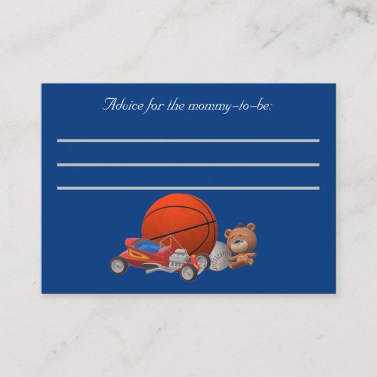 男の子のおもちゃをテーマ アドバイスカード (正面)