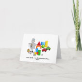 男の子のおもちゃNotecards ノートカード (裏面)