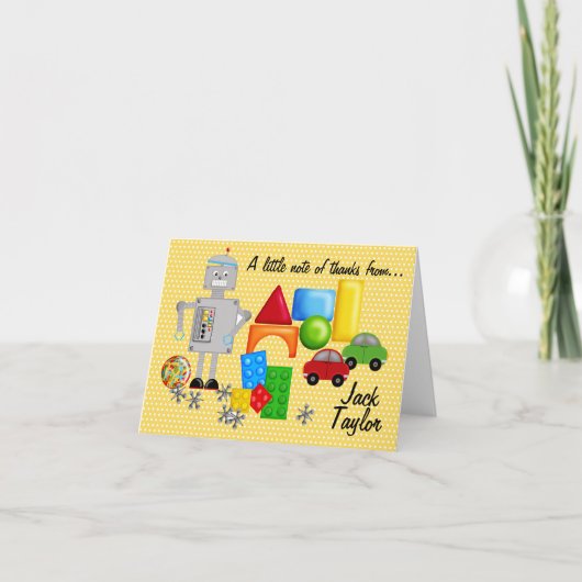 男の子のおもちゃNotecards ノートカード (正面)