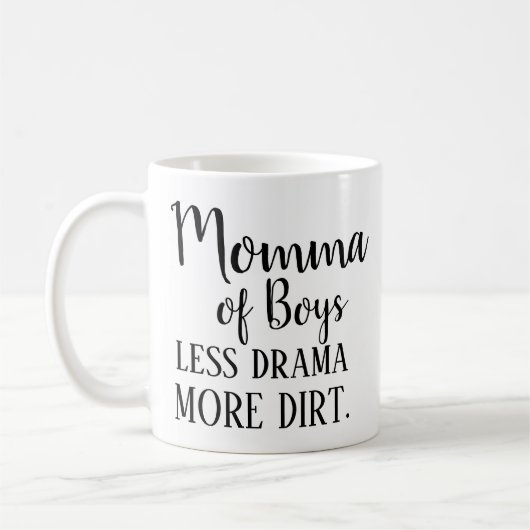 男の子のお母さん コーヒーマグカップ (左)