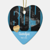 男の子のお知らせ – DIY文字付きソノグラム セラミックオーナメント (左)