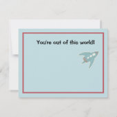 男の子のかわいい宇宙エイリアンありがとうカード サンキューカード (裏面)