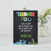 男の子のためのサマープールサンキューカード サンキューカード (スタンド正面)