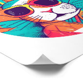 男の子のためのサングラス付きバニー顔 ポスター (角)