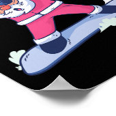 男の子のためのダビングサンタクロースのスノーボードギフト ポスター (角)