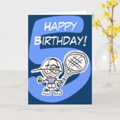 男の子のためのテニスのバースデー・カード カード (黄色い花)