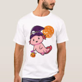 男の子のためのハロウィーン衣装Axolotlウィッチポンプ Tシャツ (正面)