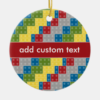 男の子のためのポップアートパターンカラフルな煉瓦 セラミックオーナメント