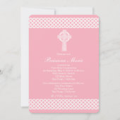 男の子のためのモダンなケルト十字の聖餐の招待状 招待状 (正面)