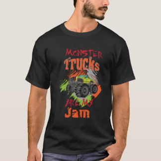 男の子のためのモンスタートラックの誕生日ギフトのクリスマス Tシャツ