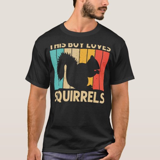 男の子のためのリスKids Squirrel Chipmunk 80s Tシャツ (正面)