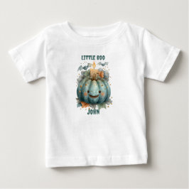男の子のためのリトルブーパンプキン ベビーTシャツ