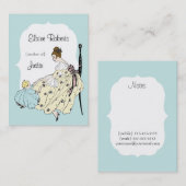 男の子のためのヴィンテージのイラストレーションのお母さんカード コーリングカード (正面/裏面)