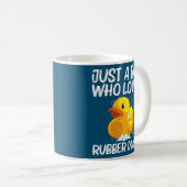 男の子のための可愛いラバーダックアート男性ゴム コーヒーマグカップ (正面右)