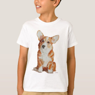 男の子のための子犬のコーギーのTシャツ Tシャツ
