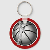 男の子のための安いバスケットボールギフトあなたの色、文字 キーホルダー (裏面)