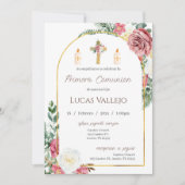 男の子のための最初の聖餐式招待状 招待状 (正面)