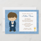 男の子のための最初聖餐の招待状 招待状 (正面)