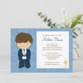 男の子のための最初聖餐の招待状 招待状 (スタンド正面)