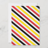 男の子のための消防車の誕生日パーティー 招待状 (裏面)