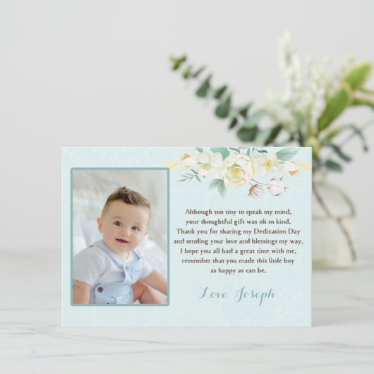 男の子のための献呈の宗教サンキューカード サンキューカード (スタンド正面)