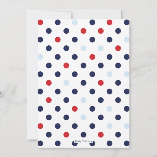 男の子のための航海のなベビーシャワーの招待状 招待状 (裏面)