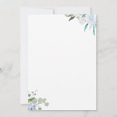 男の子のための象のベビーシャワー招待状 招待状 (裏面)