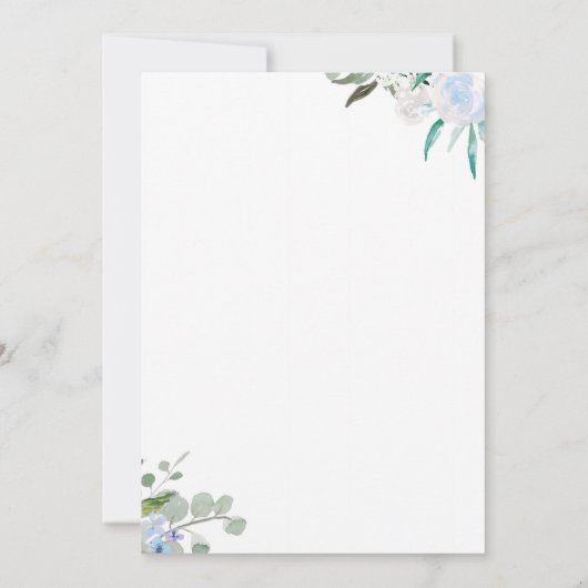 男の子のための象のベビーシャワー招待状 招待状 (裏面)