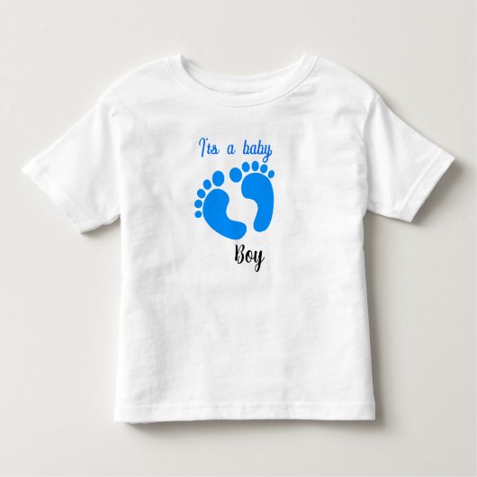 男の子のための赤ちゃんシャワーTシャツデザイン トドラーTシャツ (正面)