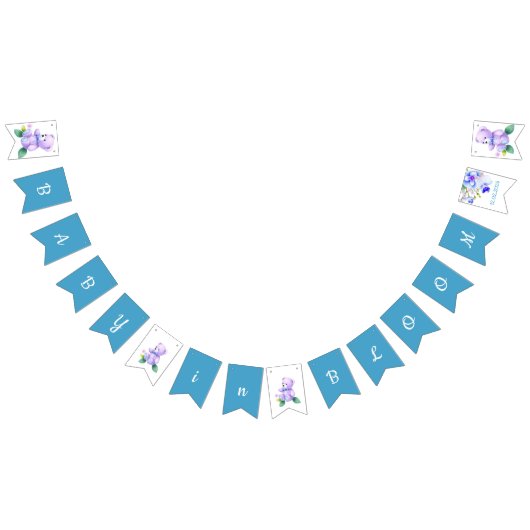 男の子のための開花の赤ちゃんシャワーのベビー バンティングフラッグ (全)