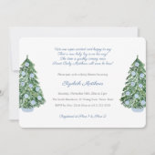 男の子のための陳腐なクリスマスの赤ちゃんシャワー 招待状 (正面)