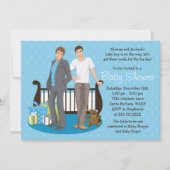 男の子のための陽気なパパのベビーシャワーの招待状 招待状 (正面)