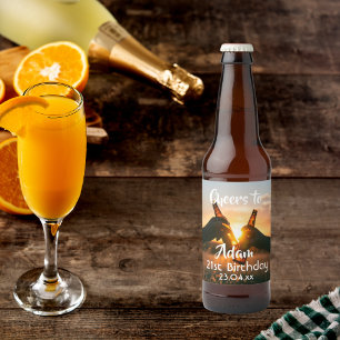 男の子のための21歳の誕生日パーティー応援ビール ビールラベル