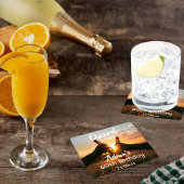 男の子のための60歳の誕生日パーティー応援ビール スクエアペーパーコースター