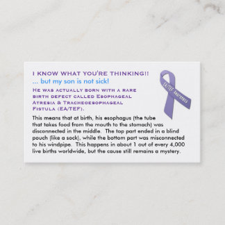 男の子のためのEA/TEFカード 名刺