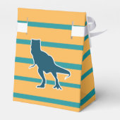 男の子のためのTレックス恐竜の漫画の黄色と青 フェイバーボックス (裏面サイド)