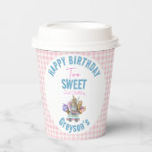 男の子のアイスクリームトラック 2歳の誕生日お祝い Two Sweet 紙コップ (正面)
