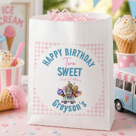 男の子のアイスクリームトラック 2歳の誕生日パーティー フェイバーバッグ