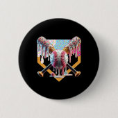 男の子のアイスクリームドリップ用の点滴を男の子のSeに販売する 缶バッジ (正面)