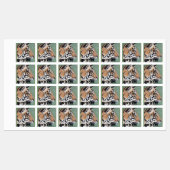 男の子のアイロンの服のラベル虎&名前 ラベル (シート)