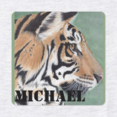 男の子のアイロンの服のラベル虎&名前 ラベル (デザイン1)