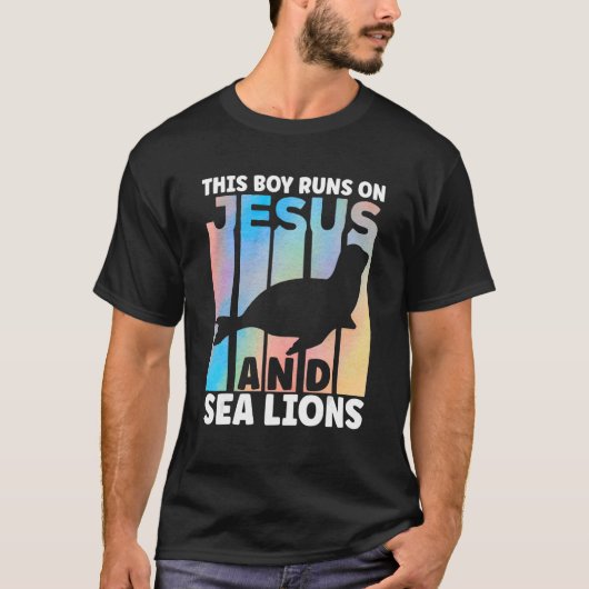 男の子のアシカのかわいいアシカ Tシャツ (正面)