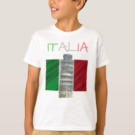 男の子のイタリアピサのティー Tシャツ