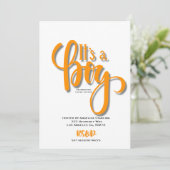 男の子のオレンジ色の告知カードだ 案内状 (スタンド正面)