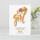 男の子のオレンジ色の告知カードだ 案内状 (スタンド正面)